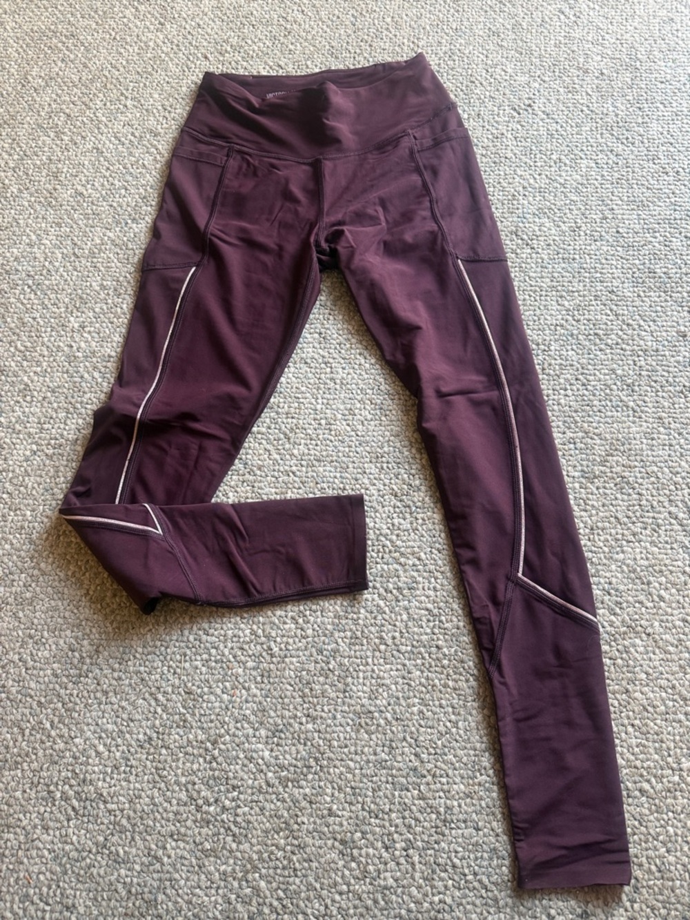 Victoria's Secret Plum Active Leggings with Reflective Trim